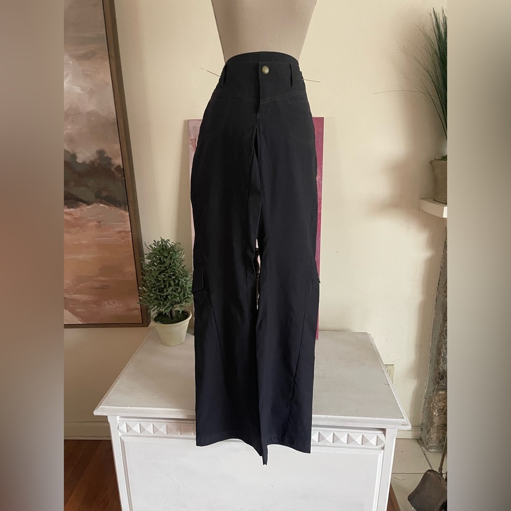 Athleta Black Wide-Leg Tall Utility Pants
